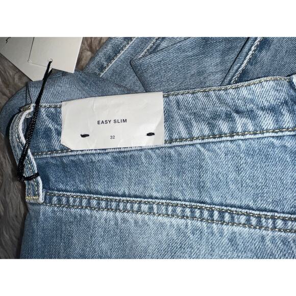 7 for all mankind easy slim blue jeans with heart  embroidered - Picture 12 of 16